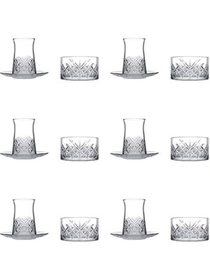 Heybeli Model 18 Parça Çay Seti (Çay Bardağı Çay Tabağı Çerezlik) US066100146