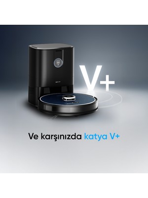 Şımart Katya V+ 10000PA Akıllı Robot Süpürge Halı için Premium Otomatik Toz Toplama Ünitesi