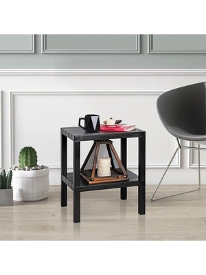 Life 2 Katlı Plastik Siyah Banyo Mutfak Rafı MIT1055