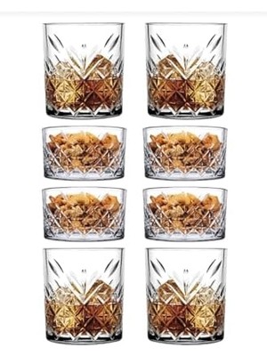 8 Parça  Viski Keyfi Seti - 4 Viski Bardağı + 4 Çerezlik Kase 0693357394025