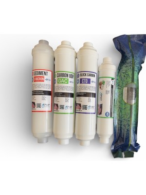 Kapalı Kasa Tüm Cihazlara Uyumlu Su Arıtma 5'li Filtre Seti Premium Kalite Platinum Membran