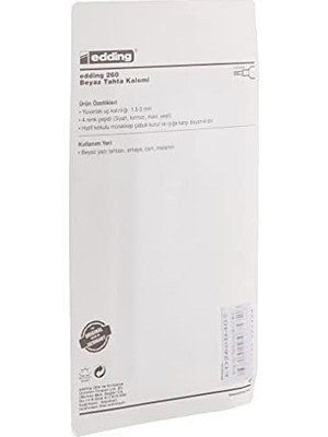 Edding Turkey ED260B403 Beyaz Yazı Tahtası Kalemi