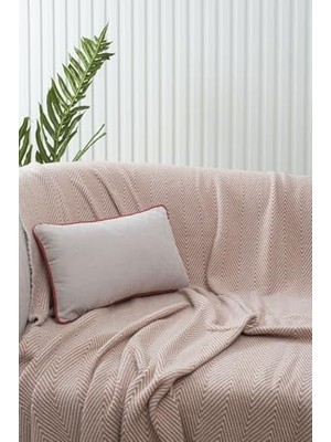 Home Açık Gri Panorama Turuncu Biyeli Kırlent Kılıfı 3 Farklı Biye Seçeneğiyle, 45 x 45