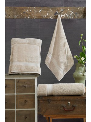 Casnack Skule Model 2\'li (90X170 cm + 50X90 cm Battal Boy) Banyo Havlu Seti