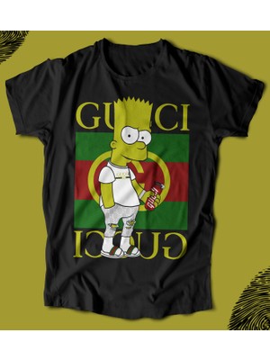 Butişört 'bart Simpson'  Baskılı 'regular-Fit' Unisex Tişört