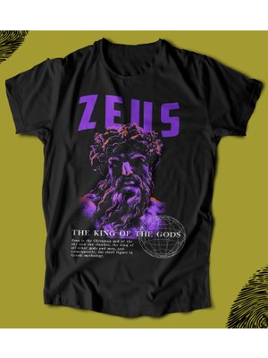 Butişört 'zeus - The King Of The Gods‘  Baskılı 'regular-Fit' Unisex Tişört