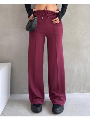 Betnur Kadın Modal Kumaş Önü Çımalı Palazzo Eşofman