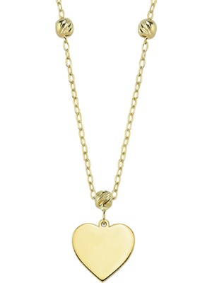 Hakan Mücevherat Dorikalı Kalp 14 Ayar Altın Kolye