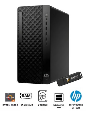 HP Amd Ryzen 5 8500G | 24 GB Ddr5 Ram | 2 Tb SSD | Windows 11 Pro | Masaüstü Bilgisayar