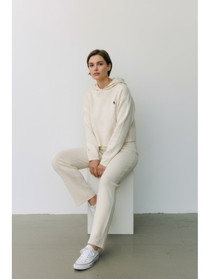 Newco Kapüşonlu ve Mini Sweat Alt Üst Moderen Şık Tasarım Triko Ikili Set Takım