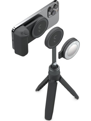 Snapgrip Creator Kit - Snapgrip, Snaplight, Snappod ve Taşıma Çantası Içerir - Manyetik Montaj Her Telefona Takılır | Gece Yarısı
