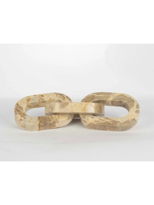 Mikasa Moor Krem Mermer Dekor Zincir 35X10X11CM