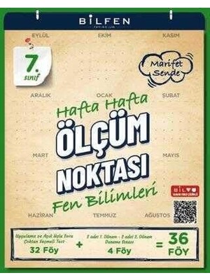 7. Sınıf Fen Bilimleri Hafta Hafta Ölçüm Noktası