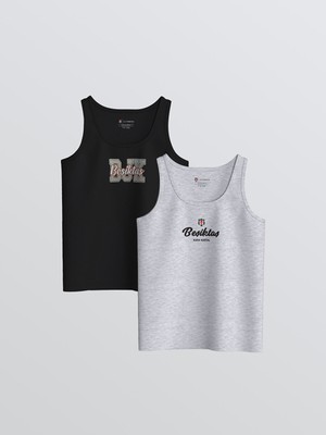 Lc Waikiki Yeni Sezon Bisiklet Yaka Beşiktaş Baskılı Erkek Çocuk Atlet 2'li