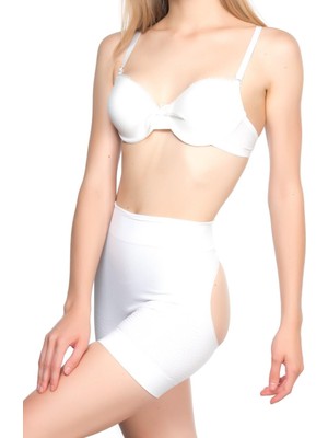 Marsilyan Beyaz Mı Emay 2034 Popo Açık Anti Selülit Korse