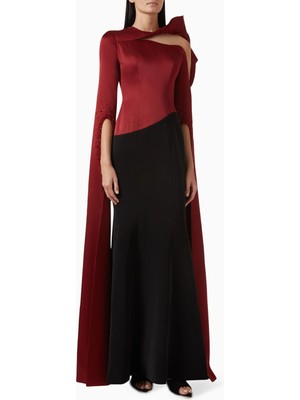 21SIX Kadın Ghala Tafta ve Crepe Elbise