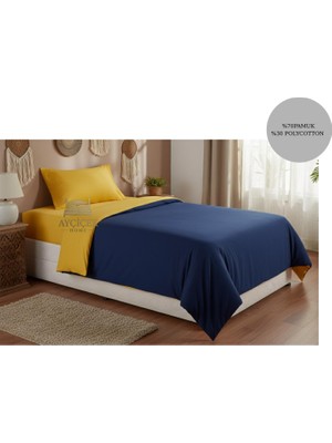 Ayçiçek Home Tek Kişilik Nevresim TAKIMI120/200 Lastikli Çarşaf 160/215 Yorgan Ölçüsü