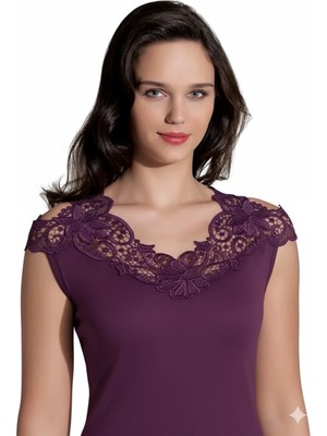 Marsilyan Şahinler Arkası Güpürlü Atlet B396