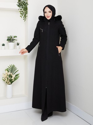 Nurhan Kadın Büyük Beden Kaşmir Kaşe Genç Spor Kaban/pardesü