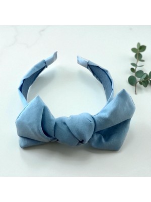 ALS Tasarım Dünyası Mavi Renk Üst Kısmı Fiyonk Model Saç Tacı