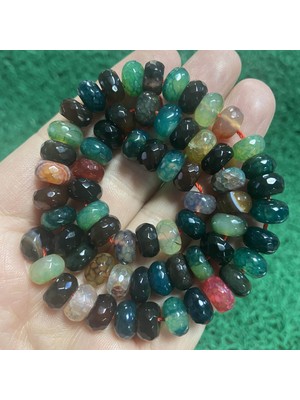 Rondela Mix Akik Taşı 10 mm