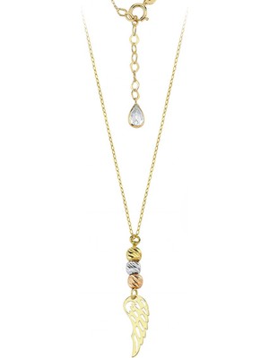 Hakan Mücevherat Dorikalı Yaprak Figürlü 14 Ayar Altın Kolye