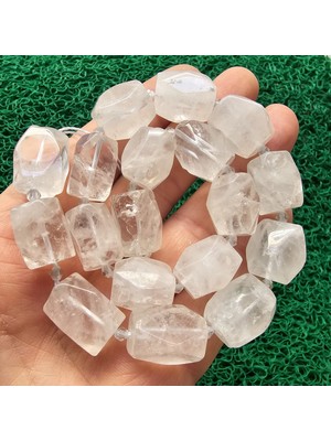 Dikdörtgen Kristal Kuvars Taşı 15X20 mm