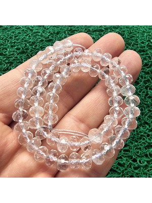 Rondela Kristal Kuvars Taşı 7 mm