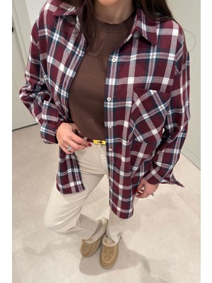 Magarde Ekose Oduncu Gömlek- Bordo