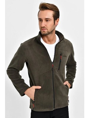 Dynamo Erkek Haki Fermuarlı Cepli Polar Ceket 6544