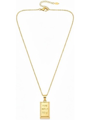 ModaSize Külçe Altın Kolye - Küçük Boy - Altın