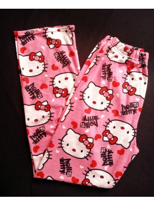 Bukadınca Hello Kitty Desenli Pijama Tek Alt  ( Süet )