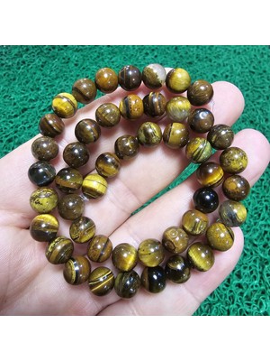 Küre Kahve Kaplan Gözü Taşı 8 mm