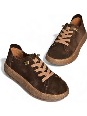 Fox Shoes V999060502 Kahverengi Hakiki Deri Süet Kadın Spor Ayakkabı Sneakers