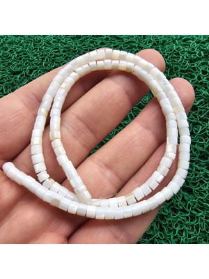 Rondela Beyaz Sedef Taşı 4 mm