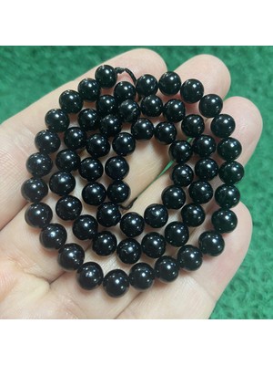 Küre Siyah Turmalin Taşı 6 mm