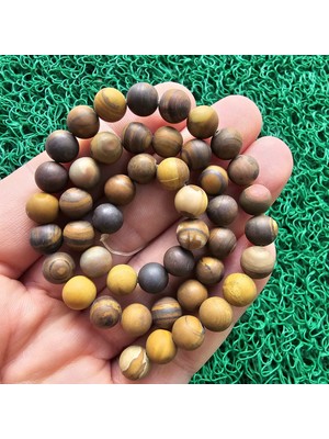 Küre Mat Kahve Kaplan Gözü Taşı 8 mm