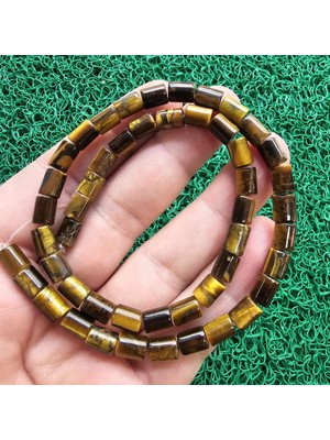Silindir Kahve Kaplan Gözü Taşı 6 mm