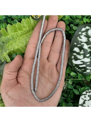 Disk Gümüş Hematit Taşı 4x2 mm
