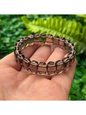 Doğal Dumanlı Kuvars Taşı Bileklik