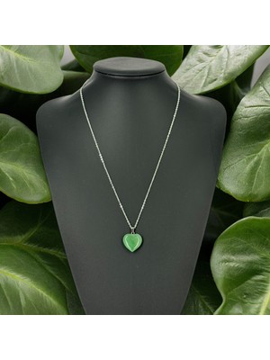 Küçük Kalp Aventurin Taşı Kolye