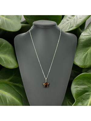 Yıldız Kaplan Gözü Taşı Kolye