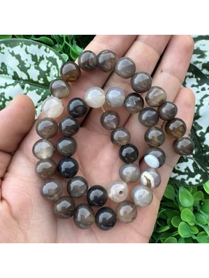 Küre Koyu Gri Akik Taşı 10 mm