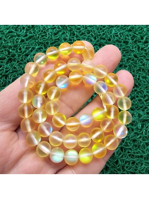 Küre Buzlu Sarı Termal Kuvars Taşı 8 mm