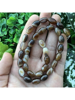 Arpa Kahve Mix Karnelyan Akik Taşı 8X12 mm
