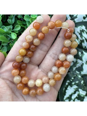 Küre Açık Turuncu Akik Taşı 8 mm