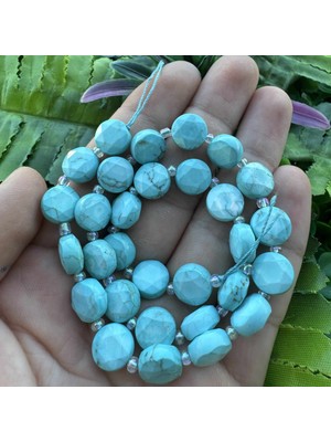 Faset Tablet Turkuaz Taşı 10 mm