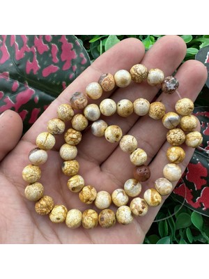 Küre Koyu Bej Akik Taşı 8 mm