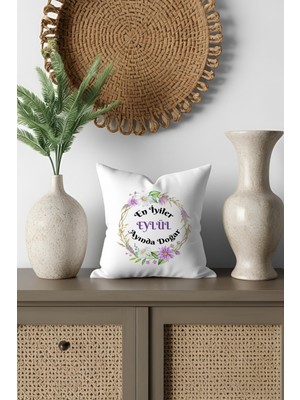 Qoeuyl Boutique En Iyiler Eylülde Doğar Baskılı Doğum Günü, Eş, Sevgili, Arkadaş Hediye Saten Mini Dekoratif Yastık