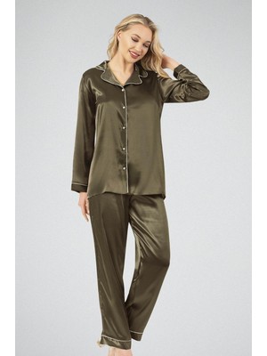 Lovelace Butik Saten Biyeli Pijama Takımı
